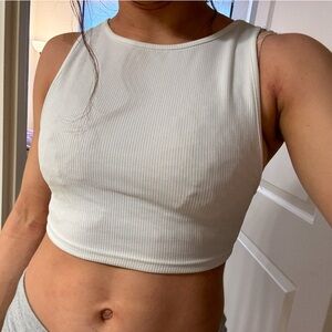Princess polly white crop tank top